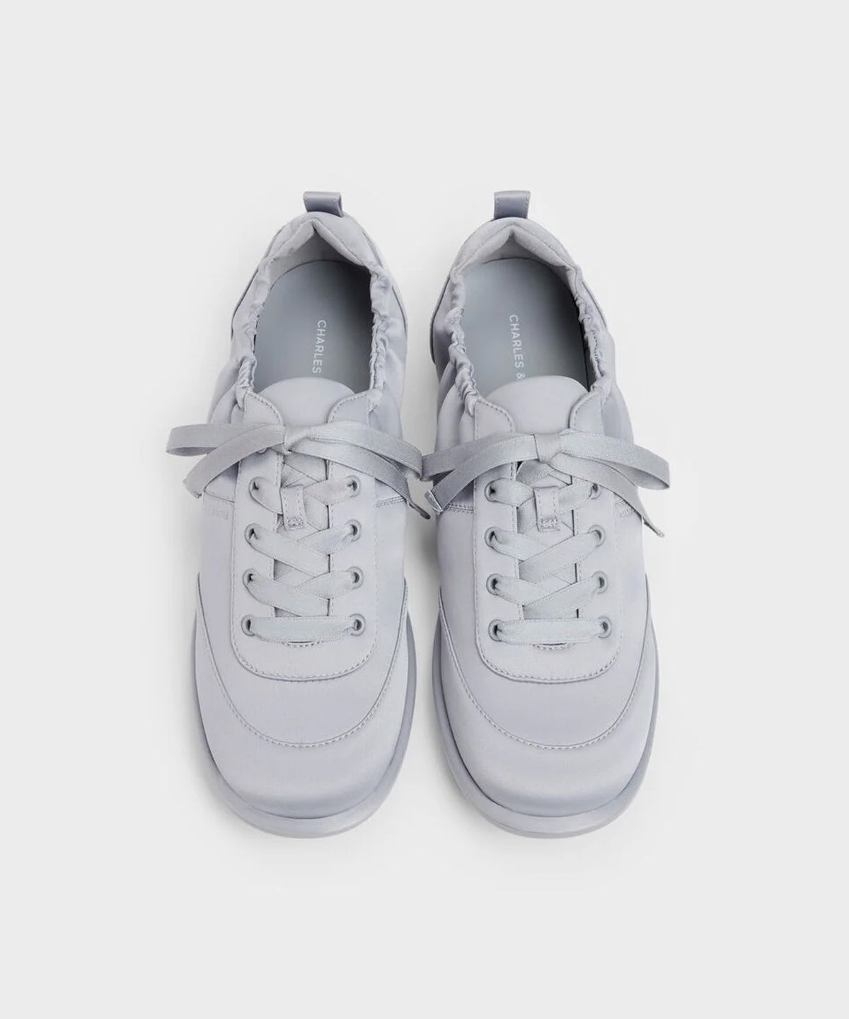 찰스앤키스(CHARLES & KEITH) 새틴 셔링 스니커즈 2colors CK1-70920234