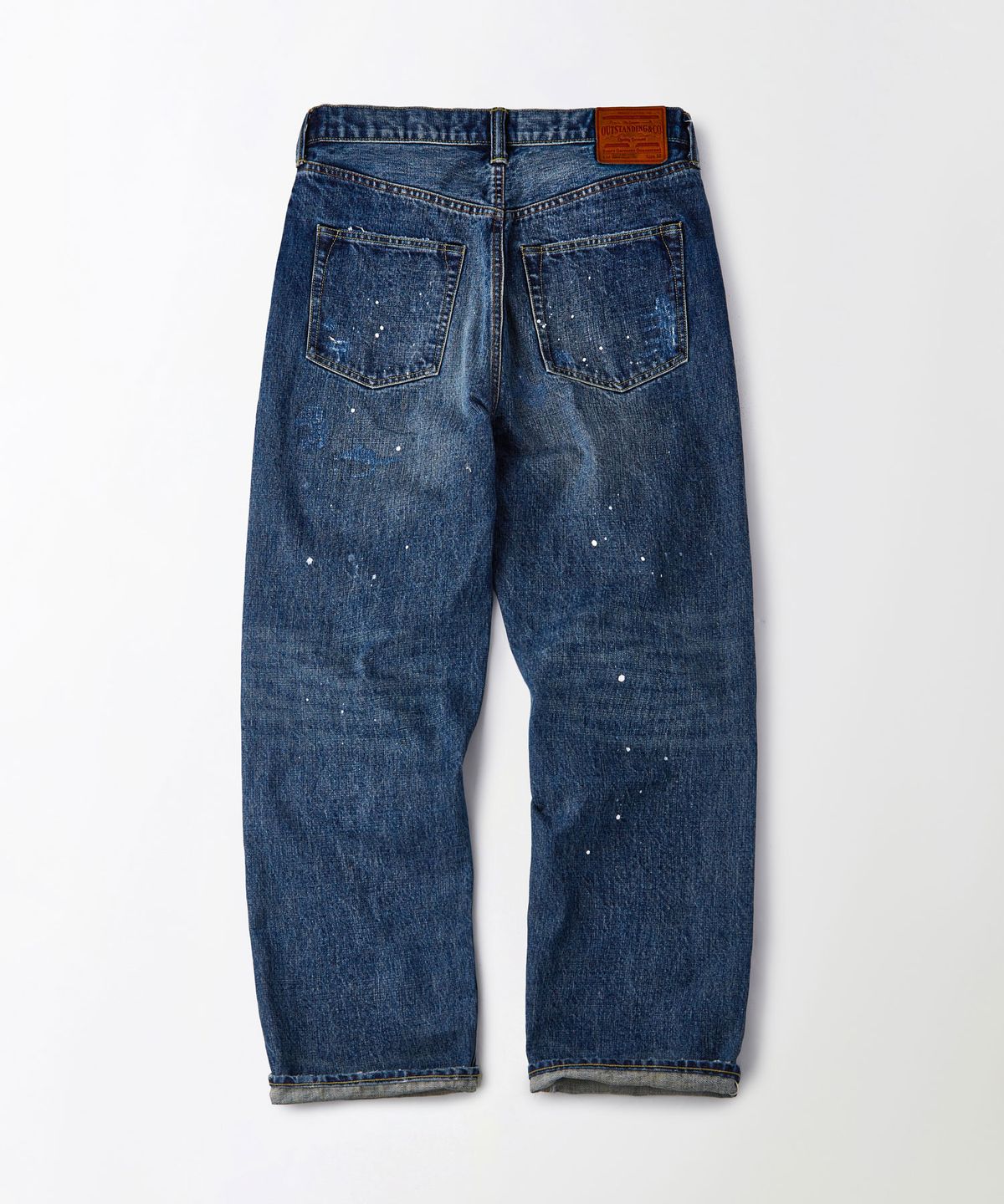 아웃스탠딩(OUTSTANDING) W.W. II SELVEDGE STRAIGHT PANTS_REPAIR BLUE