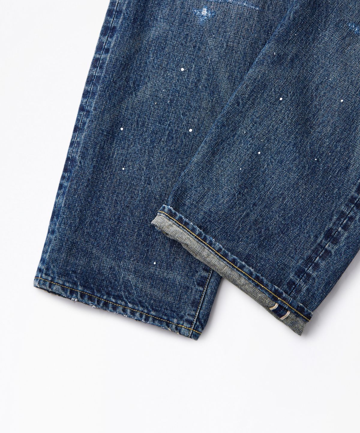 아웃스탠딩(OUTSTANDING) W.W. II SELVEDGE STRAIGHT PANTS_REPAIR BLUE