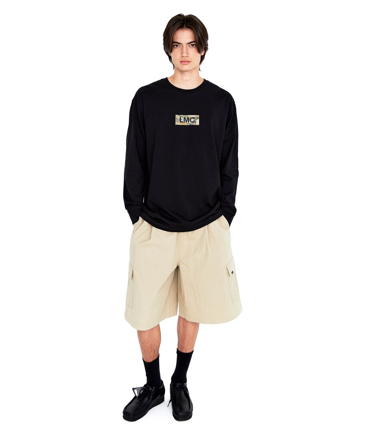 엘엠씨(LMC) OG BOX LOGO LONG SLV TEE light heather gray