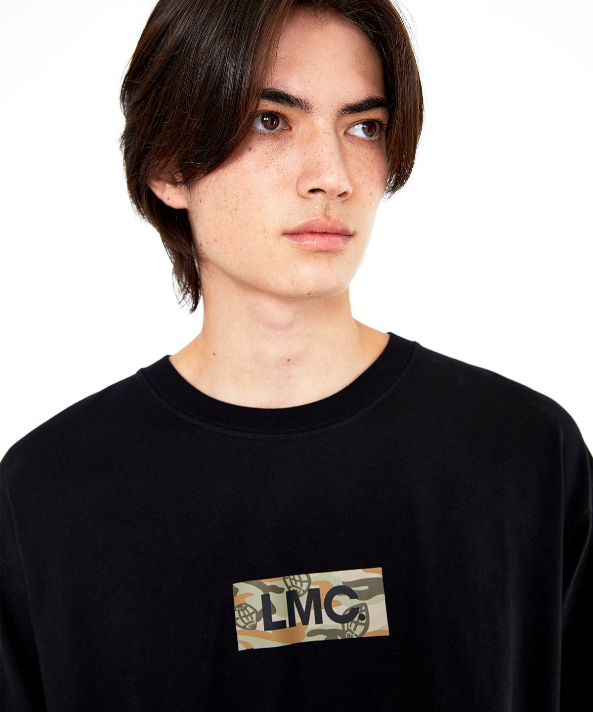 엘엠씨(LMC) OG BOX LOGO LONG SLV TEE light heather gray