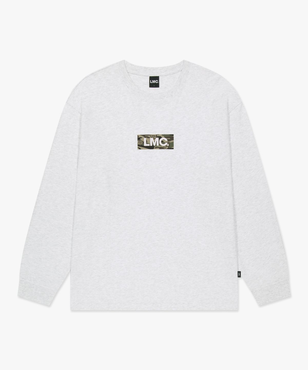 엘엠씨(LMC) OG BOX LOGO LONG SLV TEE light heather gray