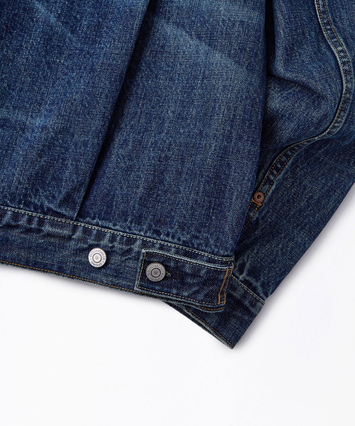 아웃스탠딩(OUTSTANDING) SELVEDGE DENIM 2ND JACKET_MEDIUM BLUE
