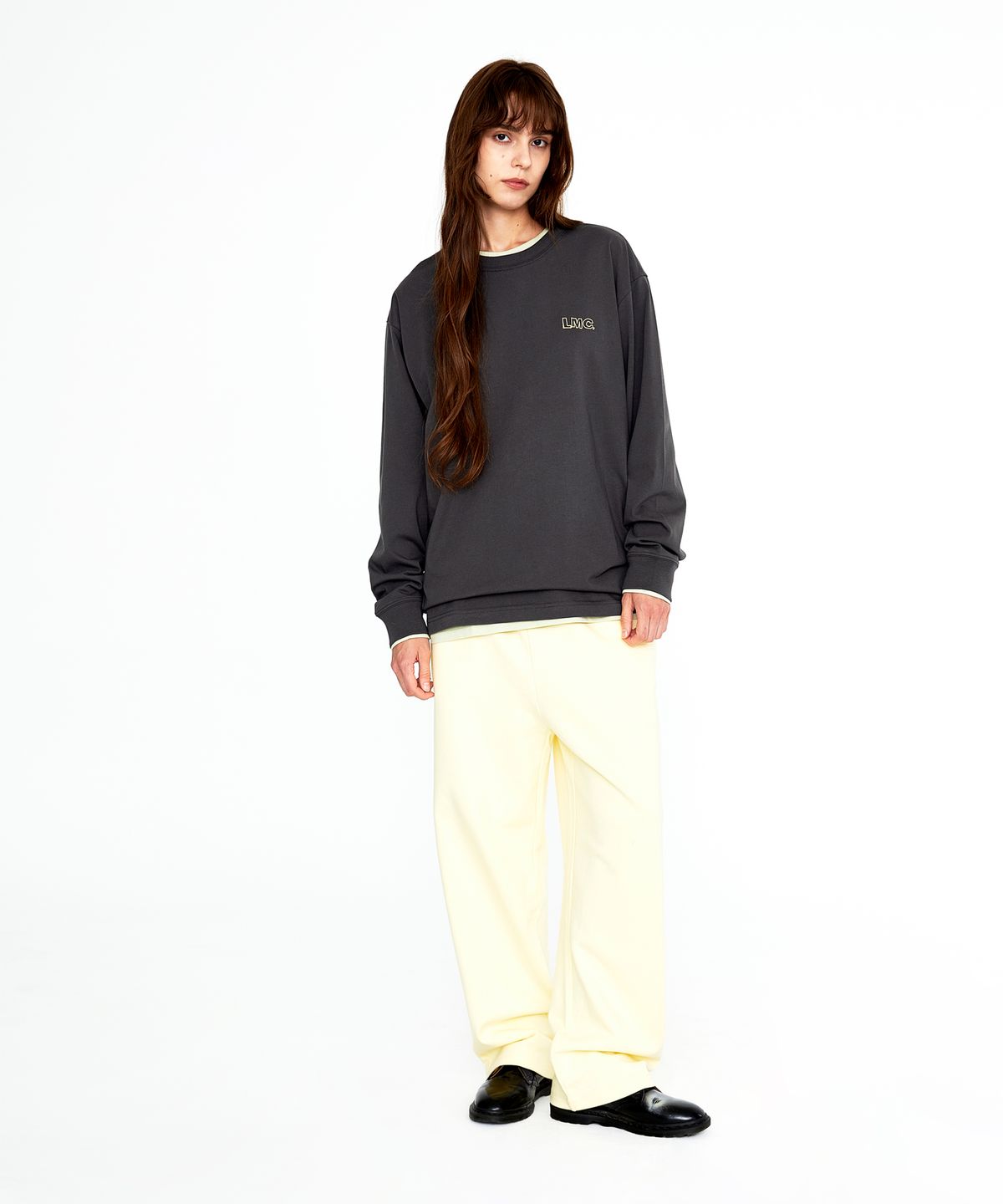 엘엠씨(LMC) DOODLE GLOBE LONG SLV TEE charcoal