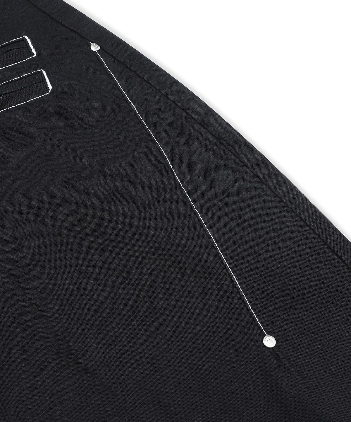 엑스톤즈(XTONZ) XP340 프론트 지퍼 멀티 포켓 커브드 코튼 팬츠 (BLACK)