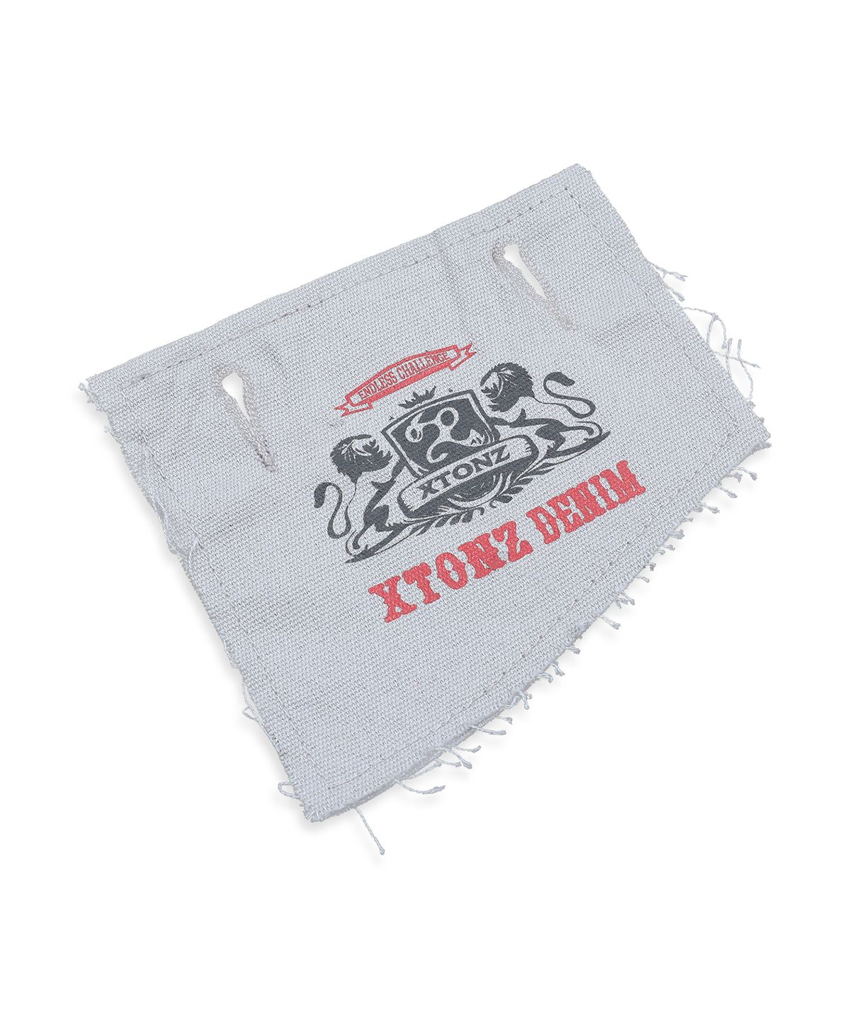 엑스톤즈(XTONZ) XP339 레터링 로우 커브드 데님 팬츠 (BLACK)