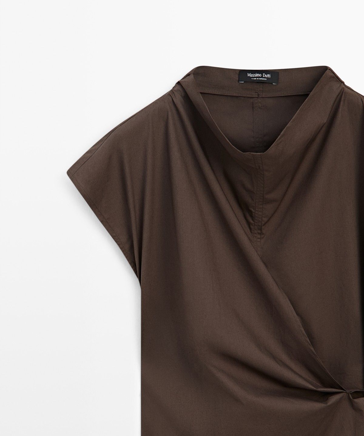 마시모두띠(MASSIMO DUTTI) 100% 코튼 포플린 드레이프 원피스