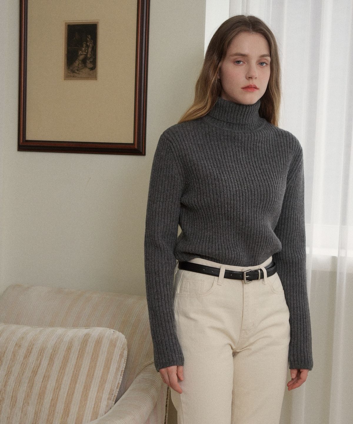 블레티(VLETI) Turtleneck Loose Fit Knit (Black)