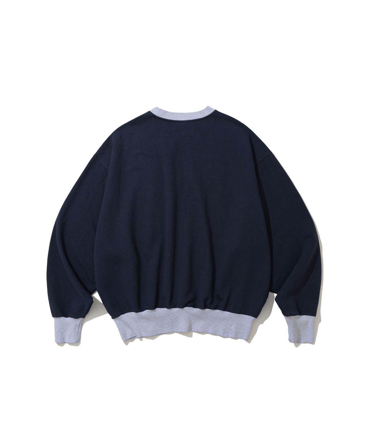 앵글런(ANGLAN) Appliqué Sweat Shirt - Navy