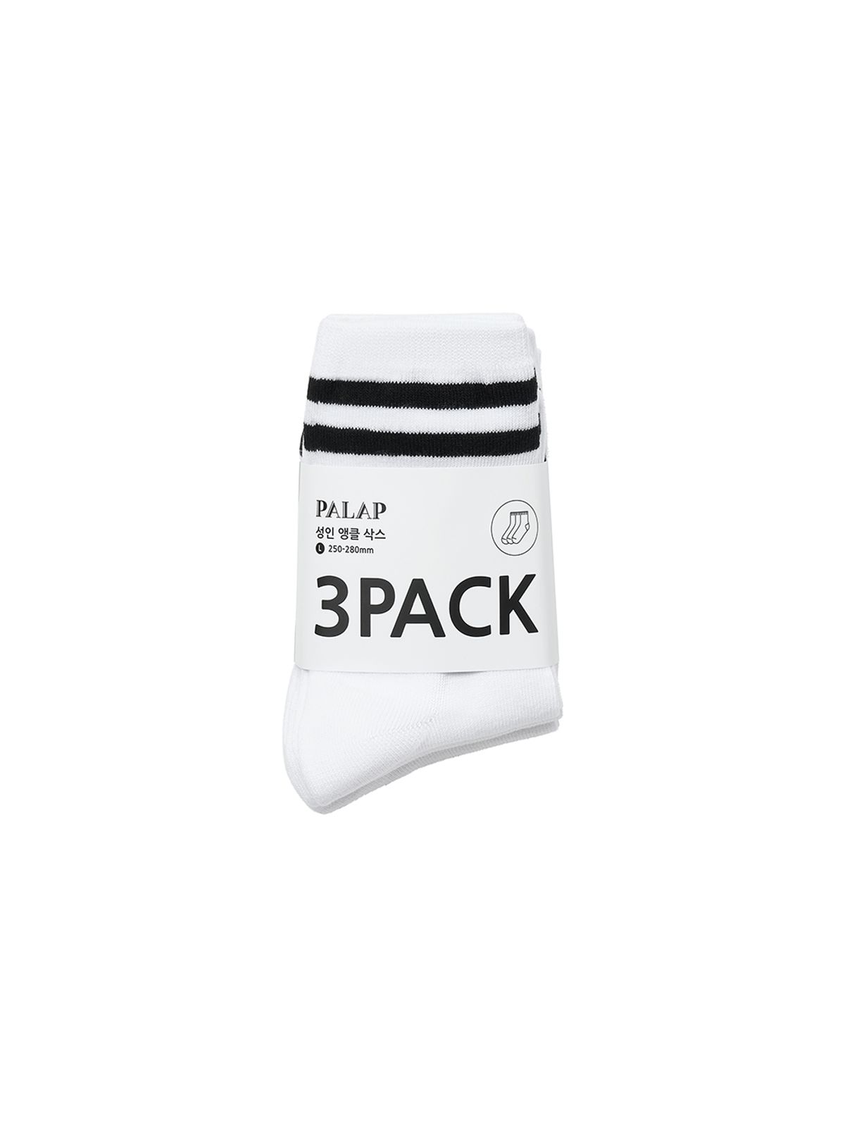 팔랩(PALAP) [3PACK] 남여공용 스트라이프 앵클 삭스_PLZ99AY003