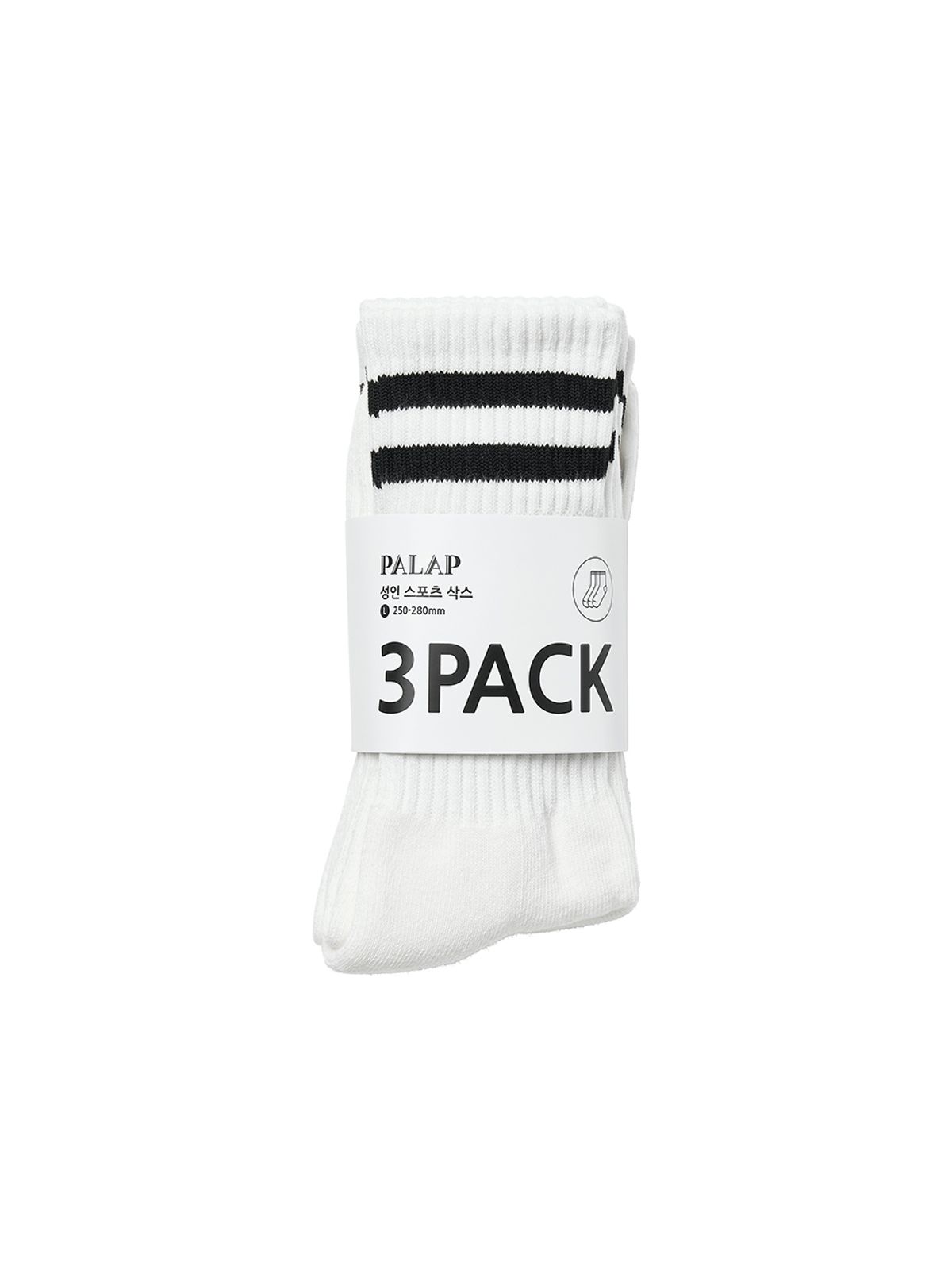 팔랩(PALAP) [3PACK] 남여공용 메일로고 쿠셔닝 스포츠 삭스_PLZ99AY002