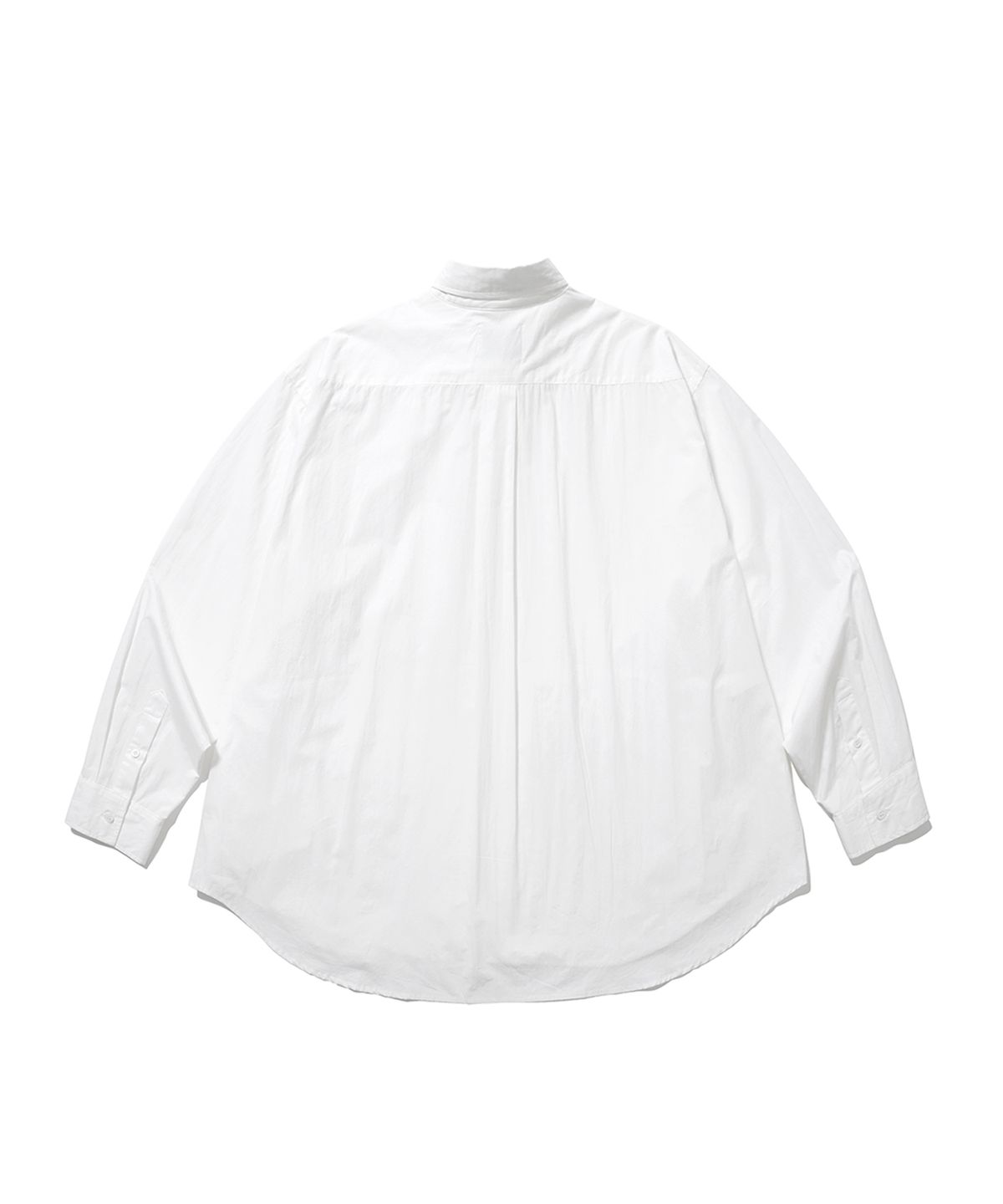 앵글런(ANGLAN) Double Button Solid Shirt - White