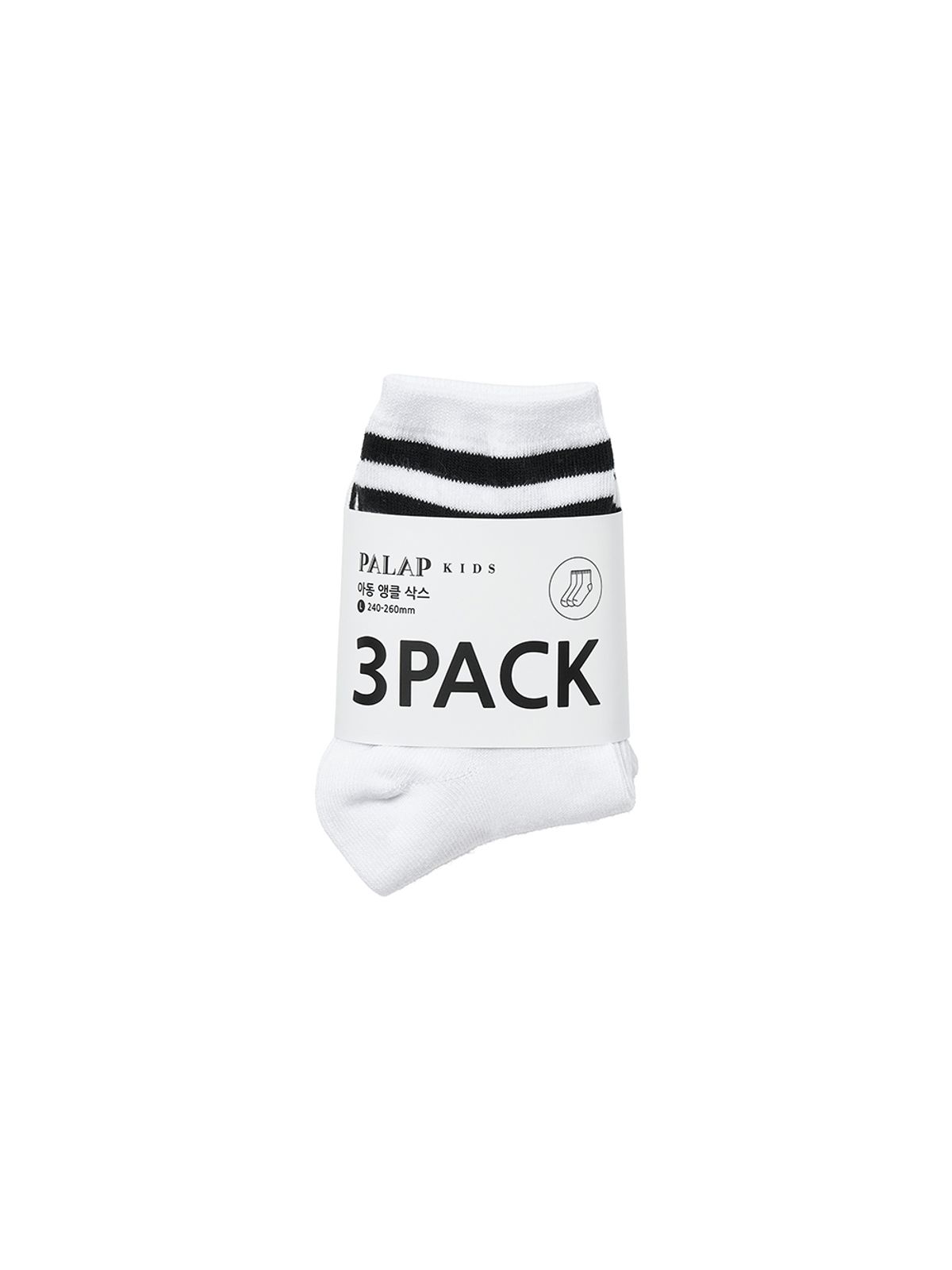 팔랩(PALAP) [3PACK] 공용 스트라이프 앵클 삭스_PKZ99AY004