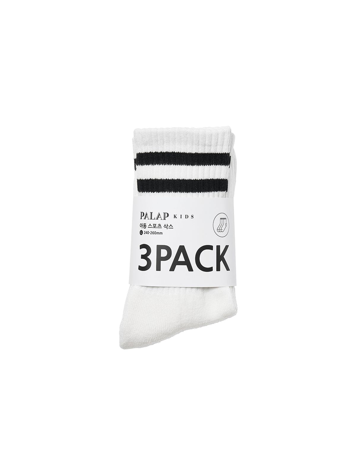 팔랩(PALAP) [3PACK] 공용 메인로고 쿠셔닝 스포츠 삭스_PKZ99AY003