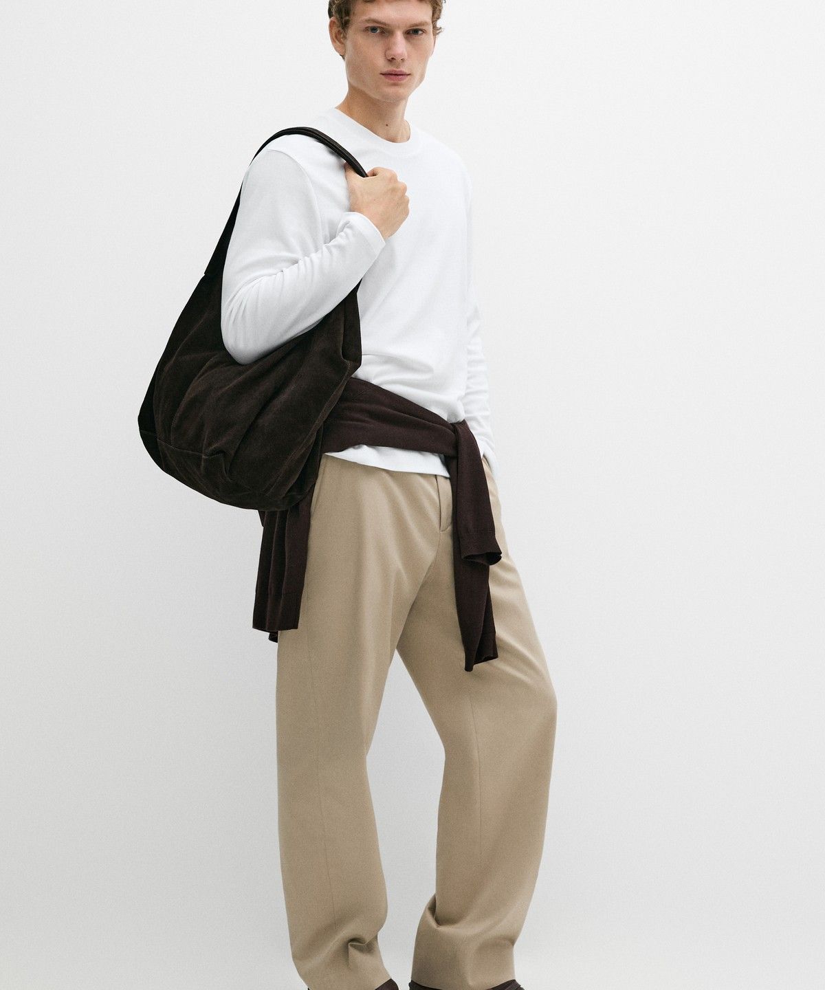 마시모두띠(MASSIMO DUTTI) 100% 코튼 와이드 핏 팬츠