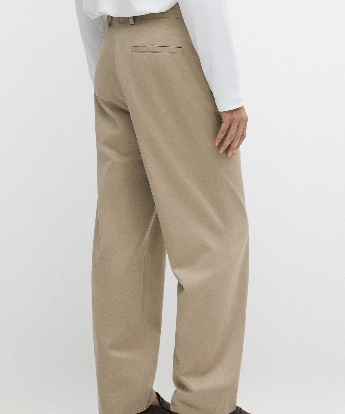 마시모두띠(MASSIMO DUTTI) 100% 코튼 와이드 핏 팬츠