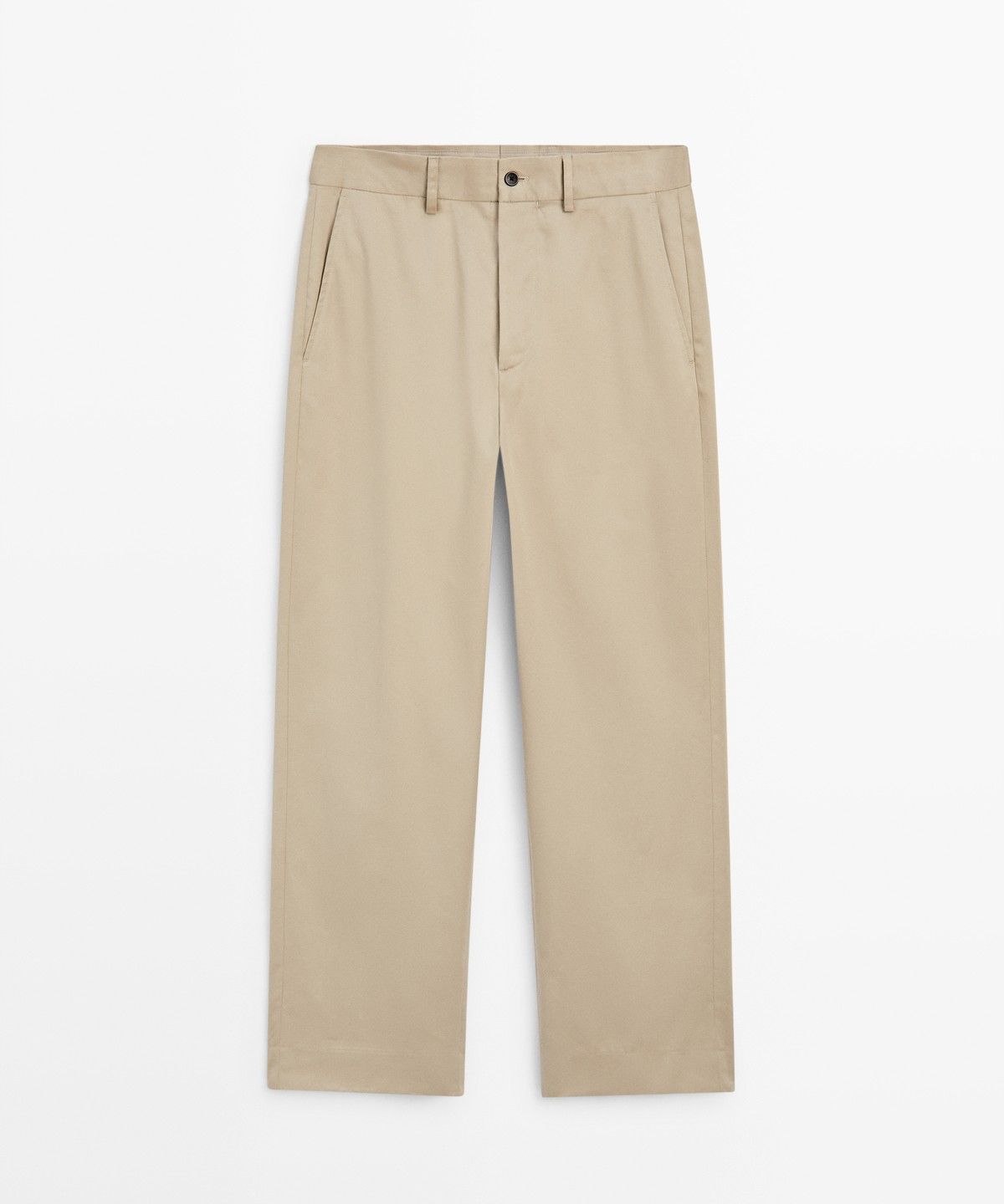 마시모두띠(MASSIMO DUTTI) 100% 코튼 와이드 핏 팬츠