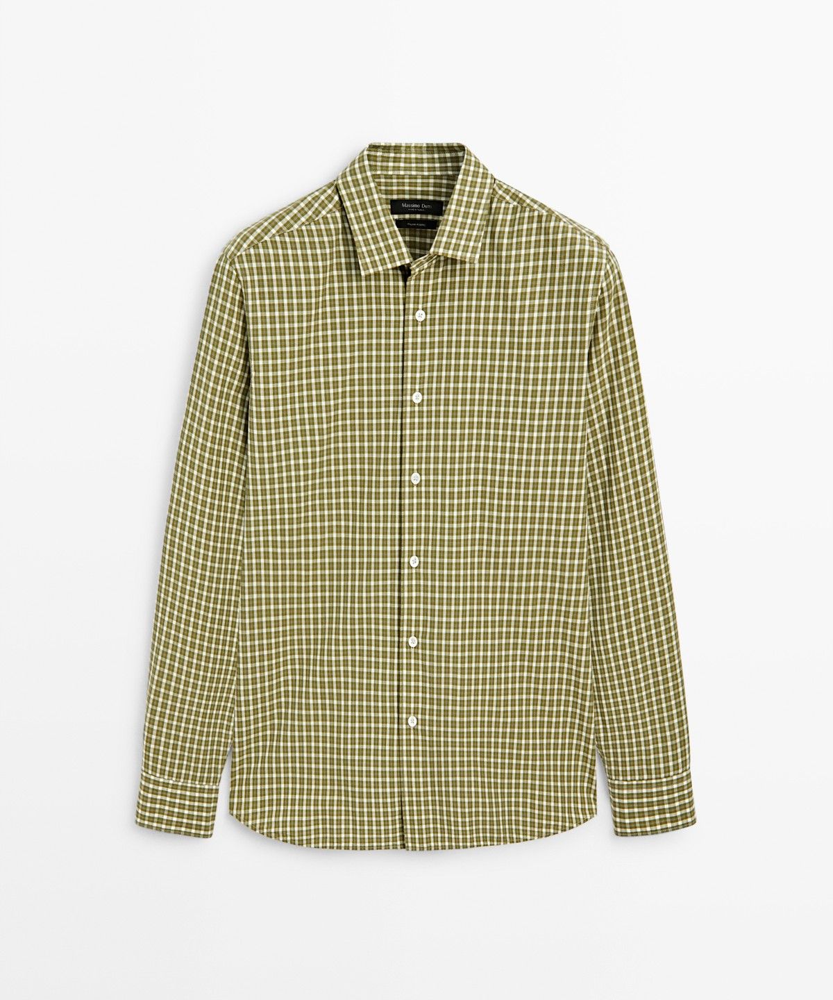 마시모두띠(MASSIMO DUTTI) 레귤러 핏 체크 100% 코튼 셔츠