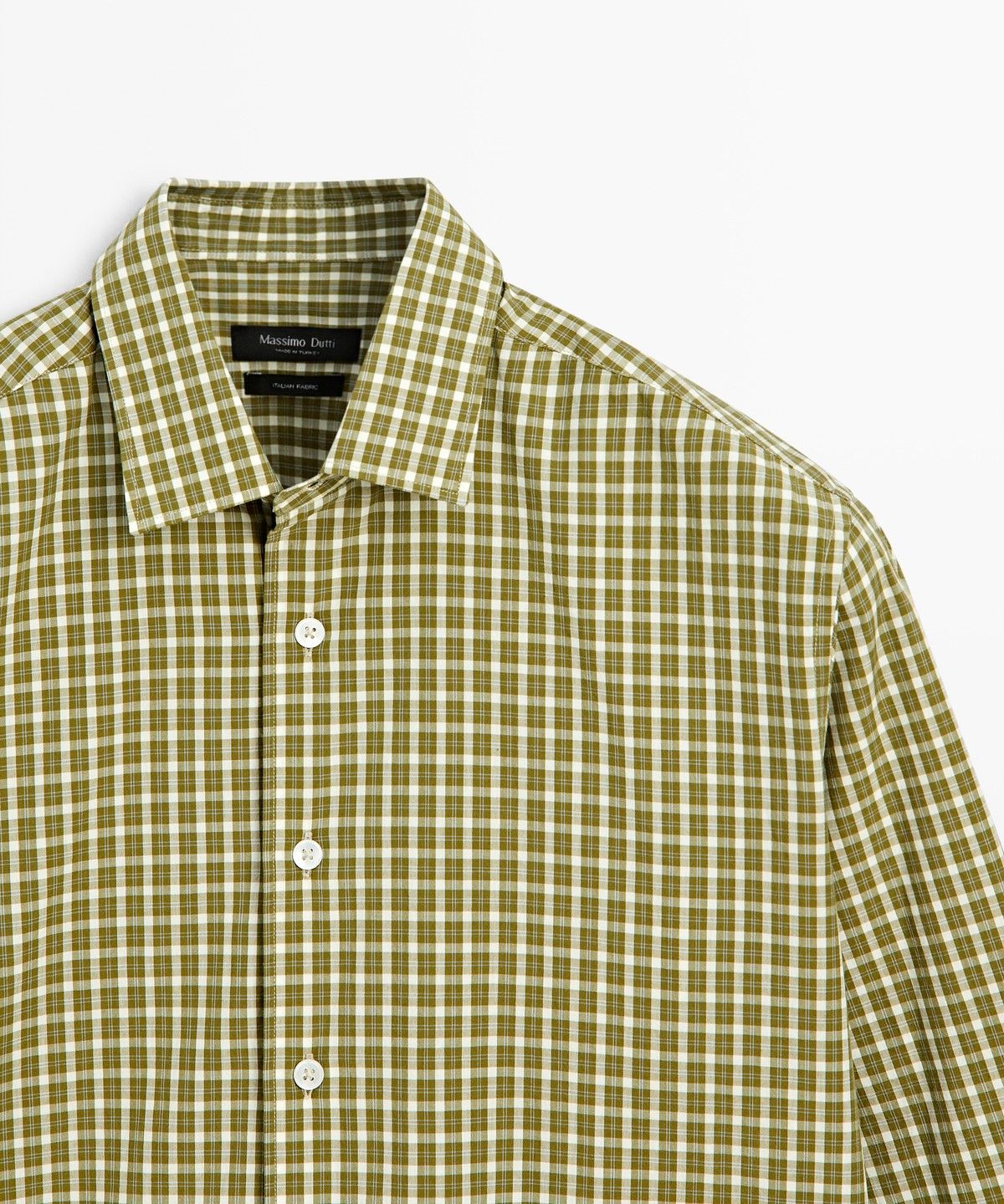 마시모두띠(MASSIMO DUTTI) 레귤러 핏 체크 100% 코튼 셔츠