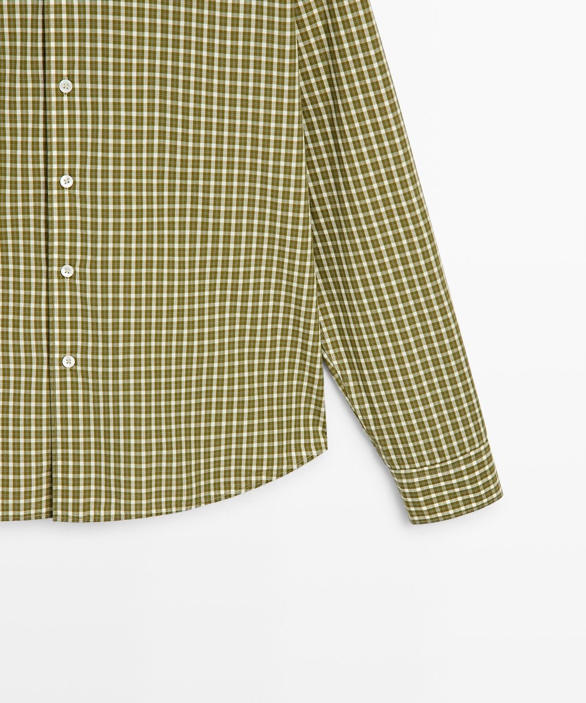 마시모두띠(MASSIMO DUTTI) 레귤러 핏 체크 100% 코튼 셔츠