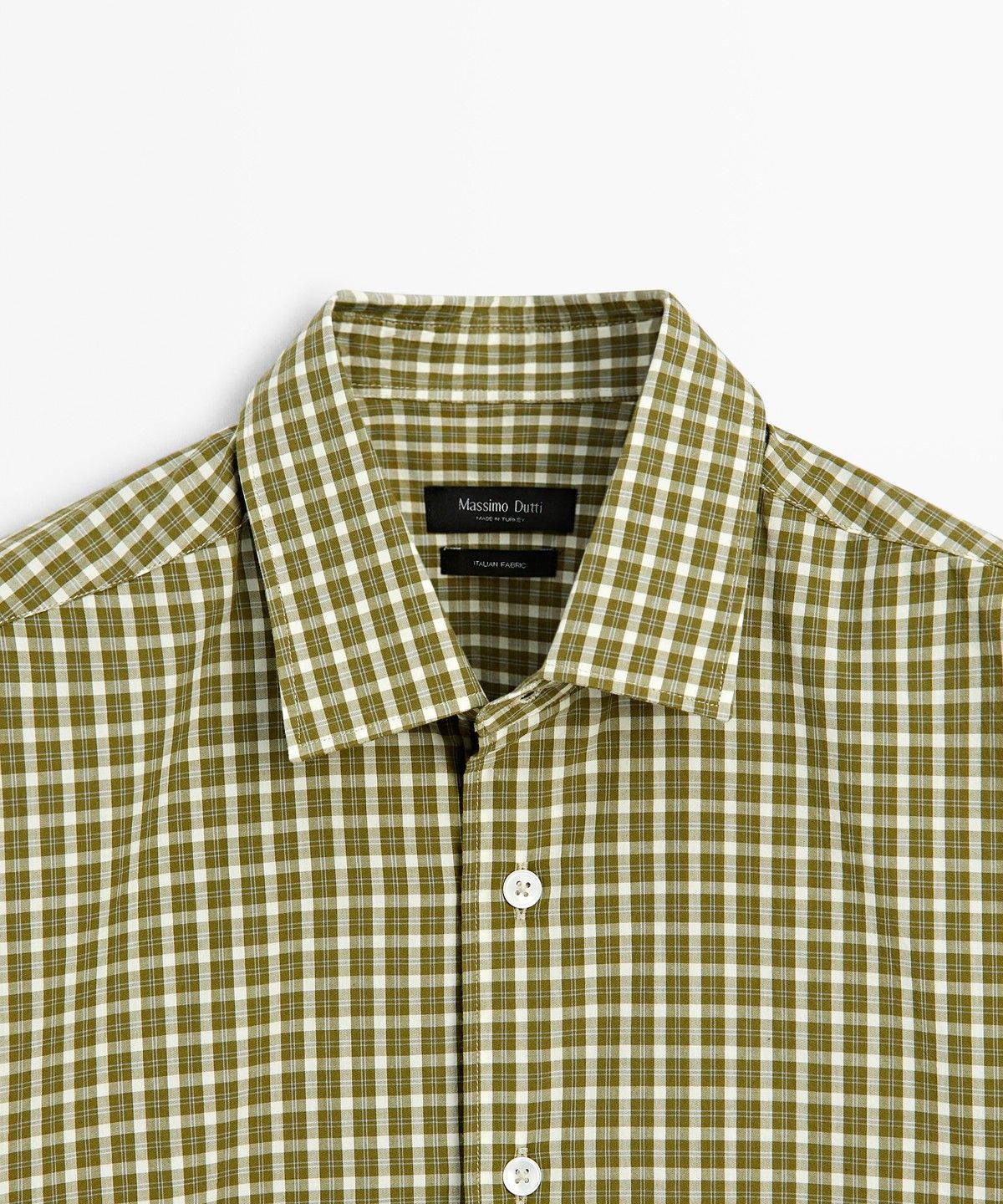 마시모두띠(MASSIMO DUTTI) 레귤러 핏 체크 100% 코튼 셔츠