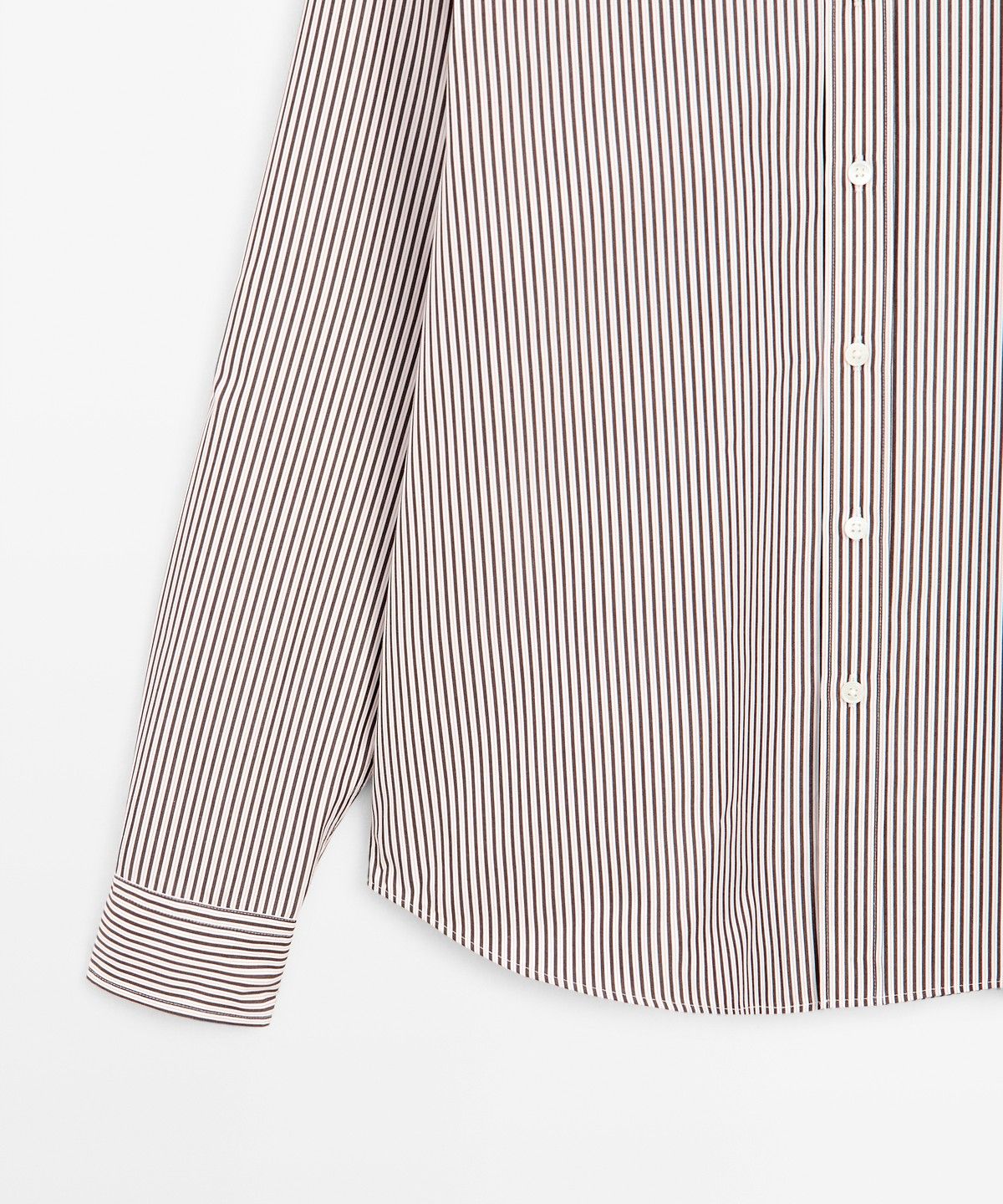 마시모두띠(MASSIMO DUTTI) 100% 코튼 레귤러 핏 스트라이프 셔츠