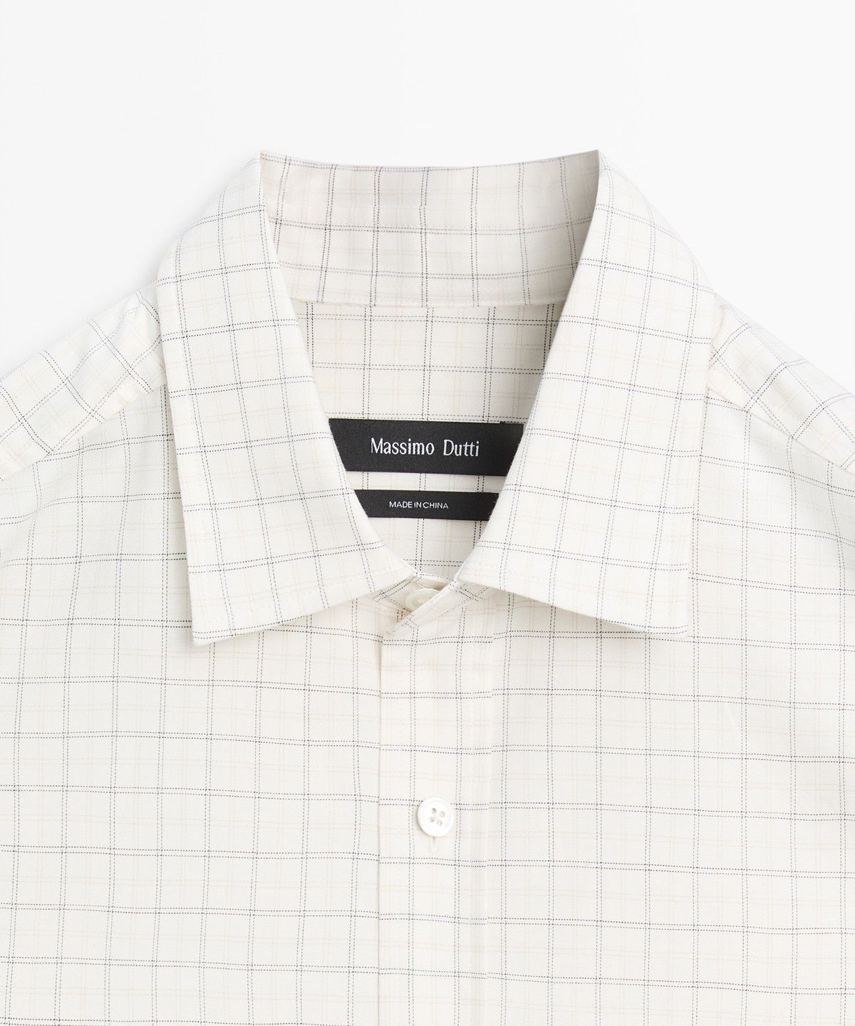 마시모두띠(MASSIMO DUTTI) 레귤러 핏 체크 100% 코튼 셔츠