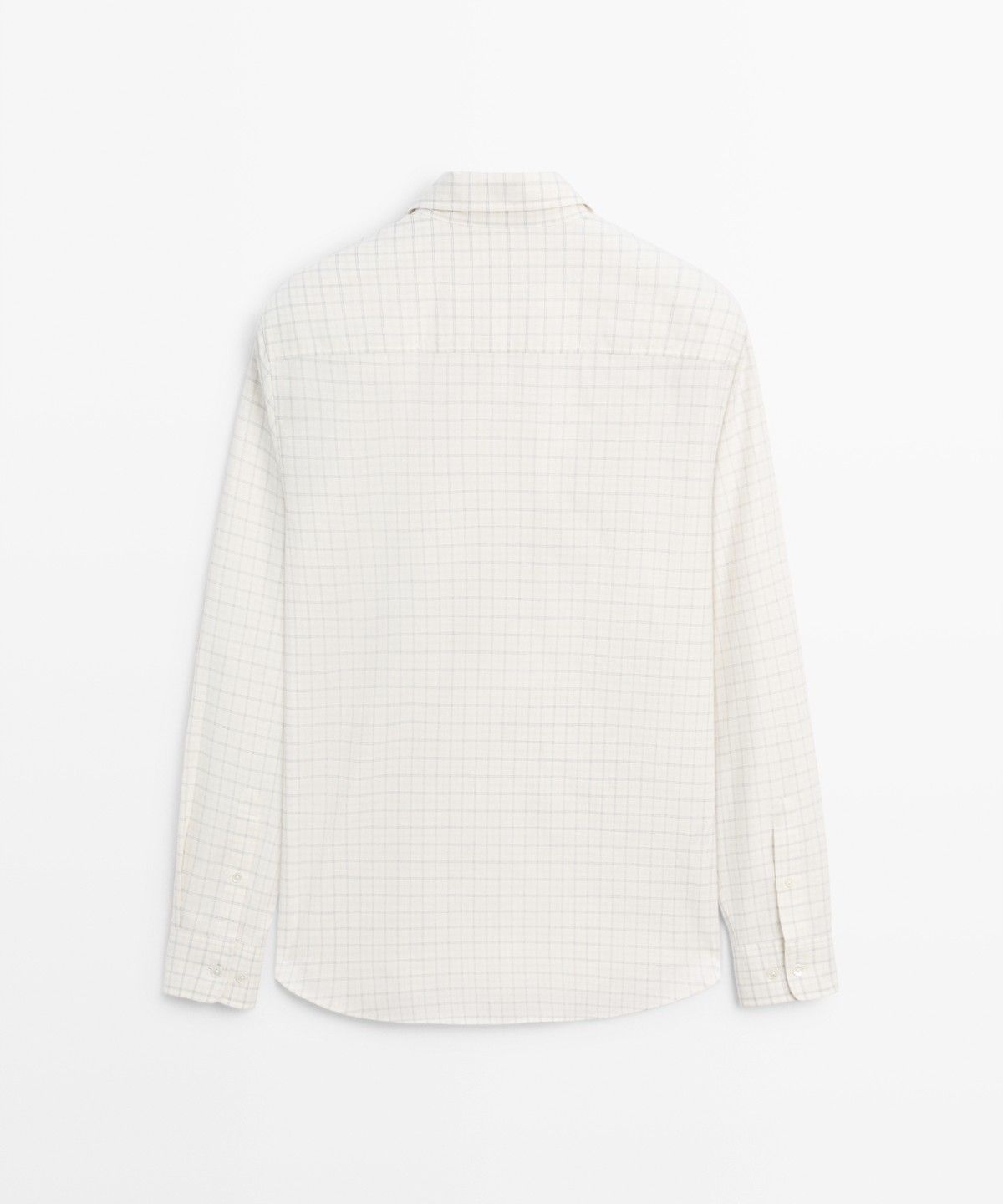 마시모두띠(MASSIMO DUTTI) 레귤러 핏 체크 100% 코튼 셔츠