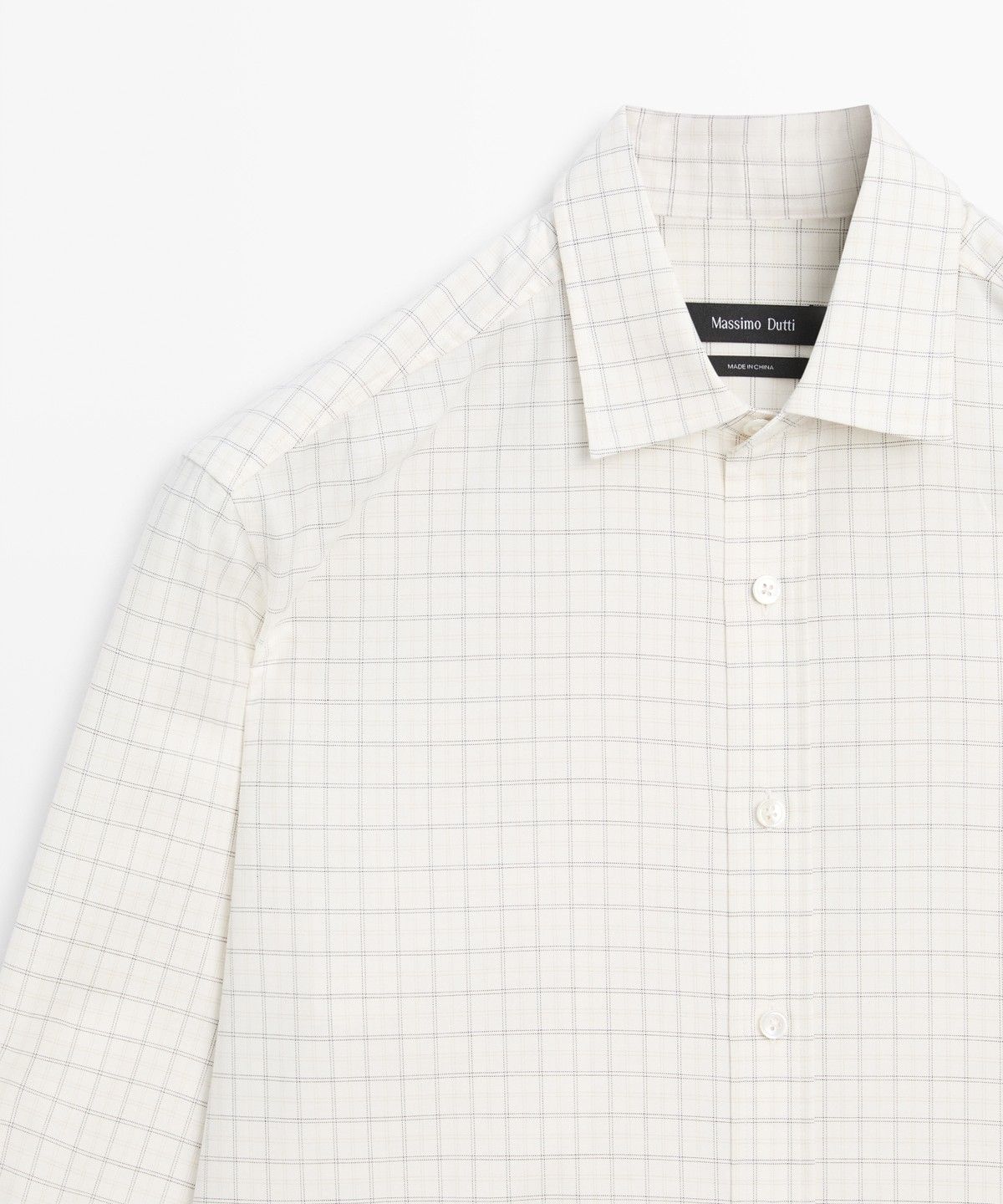 마시모두띠(MASSIMO DUTTI) 레귤러 핏 체크 100% 코튼 셔츠