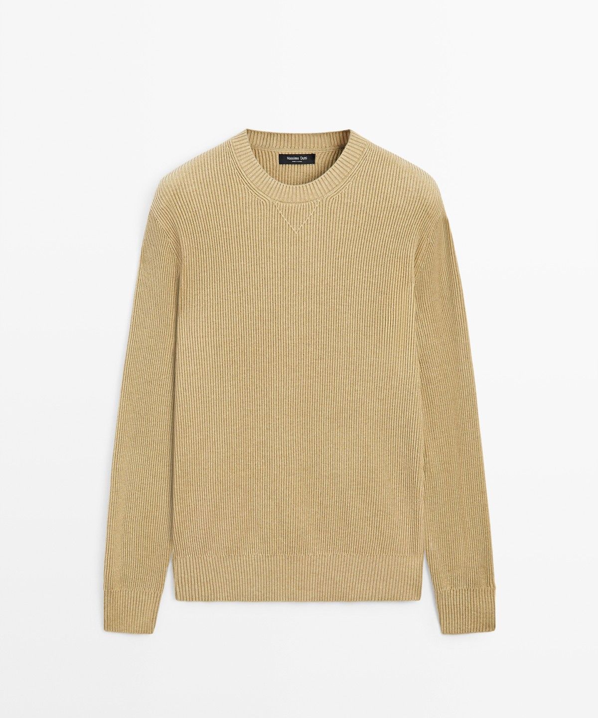 마시모두띠(MASSIMO DUTTI) 코튼 블렌드 골지 니트 스웨터