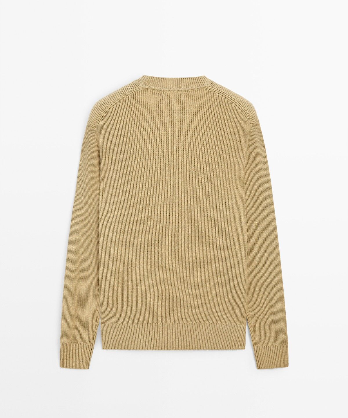 마시모두띠(MASSIMO DUTTI) 코튼 블렌드 골지 니트 스웨터