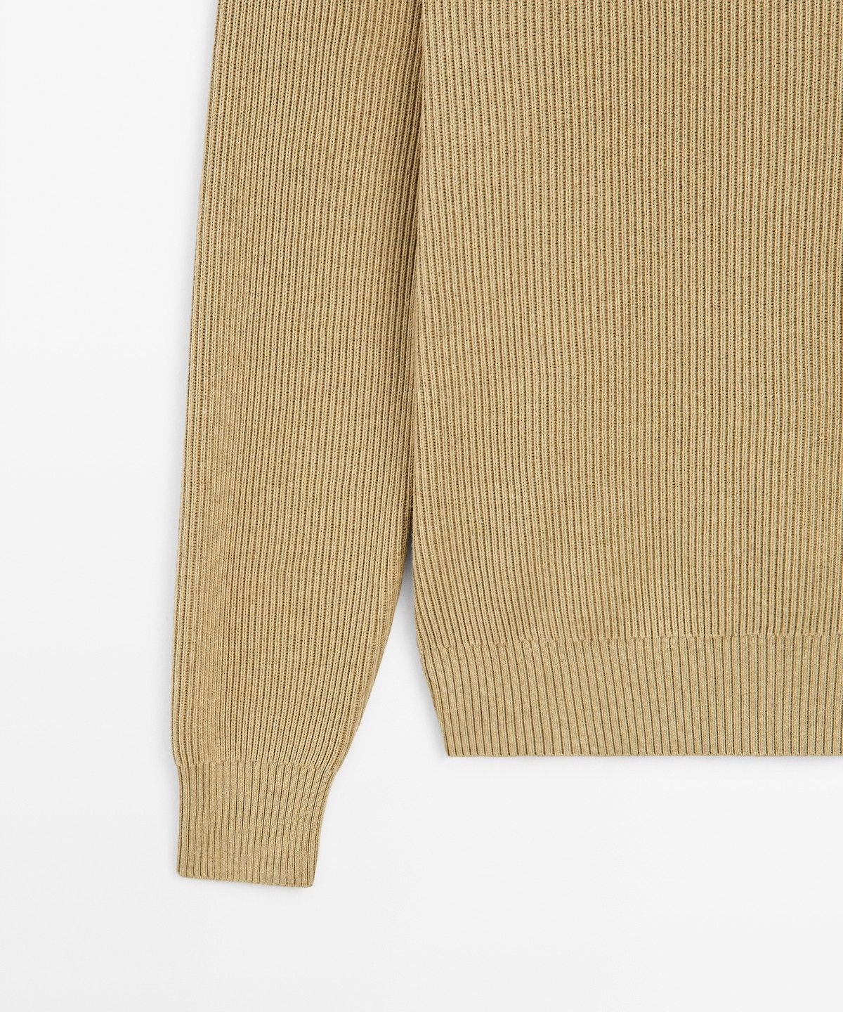 마시모두띠(MASSIMO DUTTI) 코튼 블렌드 골지 니트 스웨터