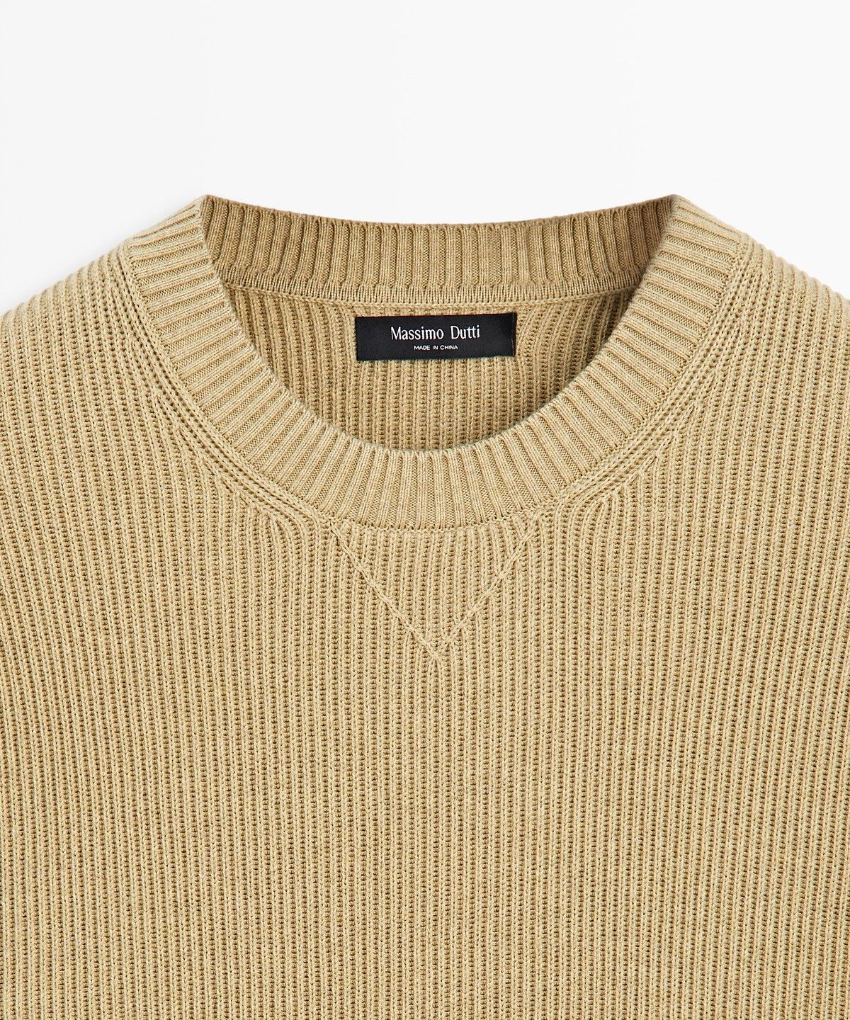 마시모두띠(MASSIMO DUTTI) 코튼 블렌드 골지 니트 스웨터