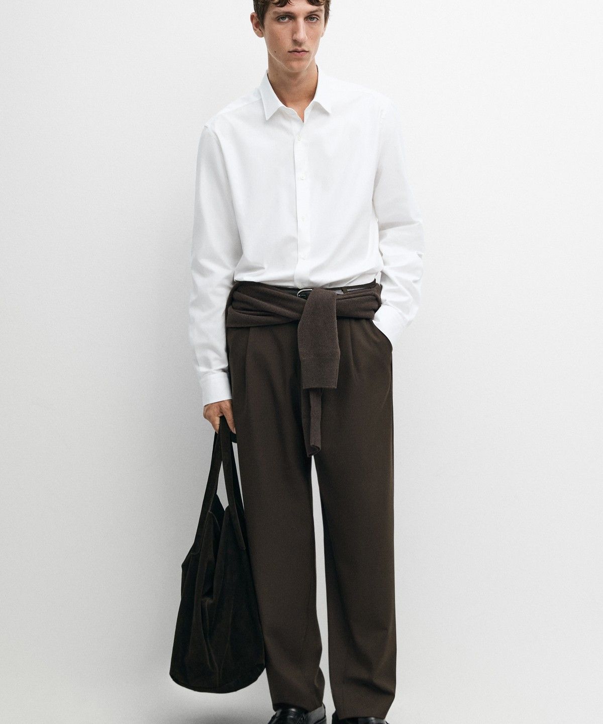 마시모두띠(MASSIMO DUTTI) 100% 코튼 레귤러 핏 셔츠