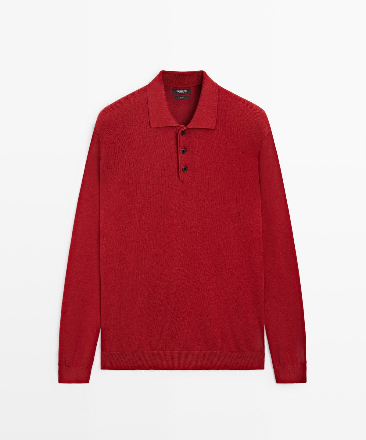 마시모두띠(MASSIMO DUTTI) 100% 코튼 니트 폴로 스웨터