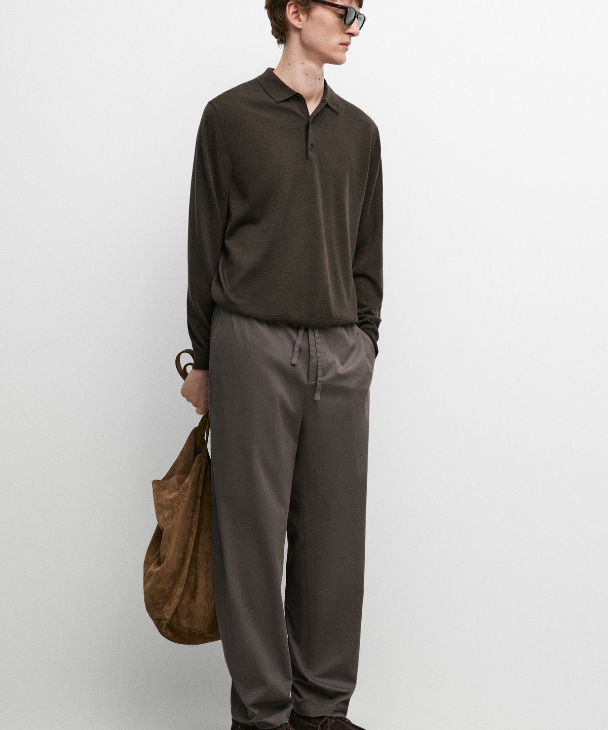 마시모두띠(MASSIMO DUTTI) 코튼 혼방 조거핏 팬츠