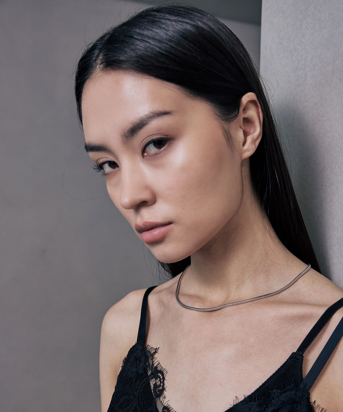 그라스마티네(GRASSE MATINEE) Pipe Snake Chain Necklace Silver