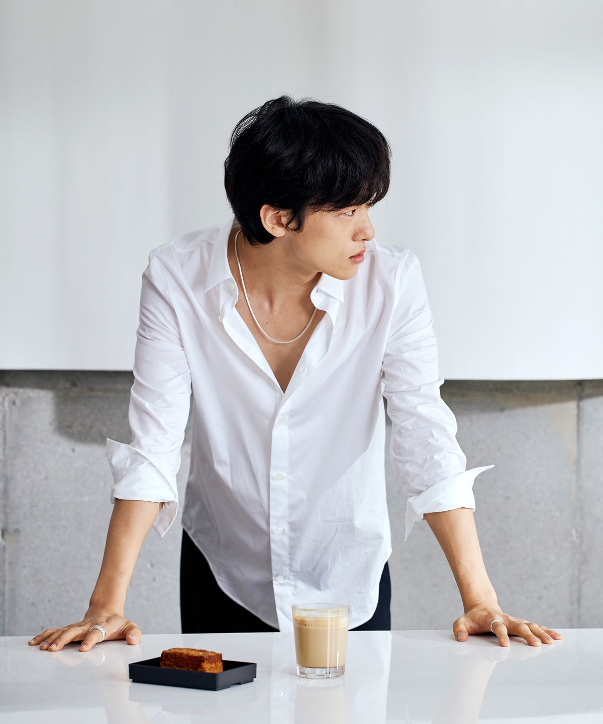 그라스마티네(GRASSE MATINEE) Pipe Snake Chain Necklace Silver