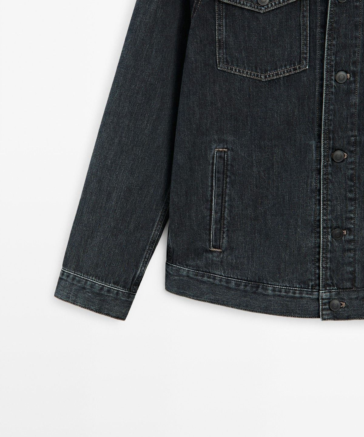 마시모두띠(MASSIMO DUTTI) 레귤러 핏 코튼 데님 재킷