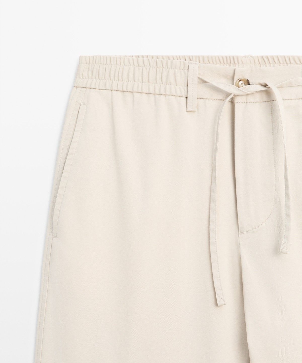 마시모두띠(MASSIMO DUTTI) 코튼 혼방 조거핏 팬츠