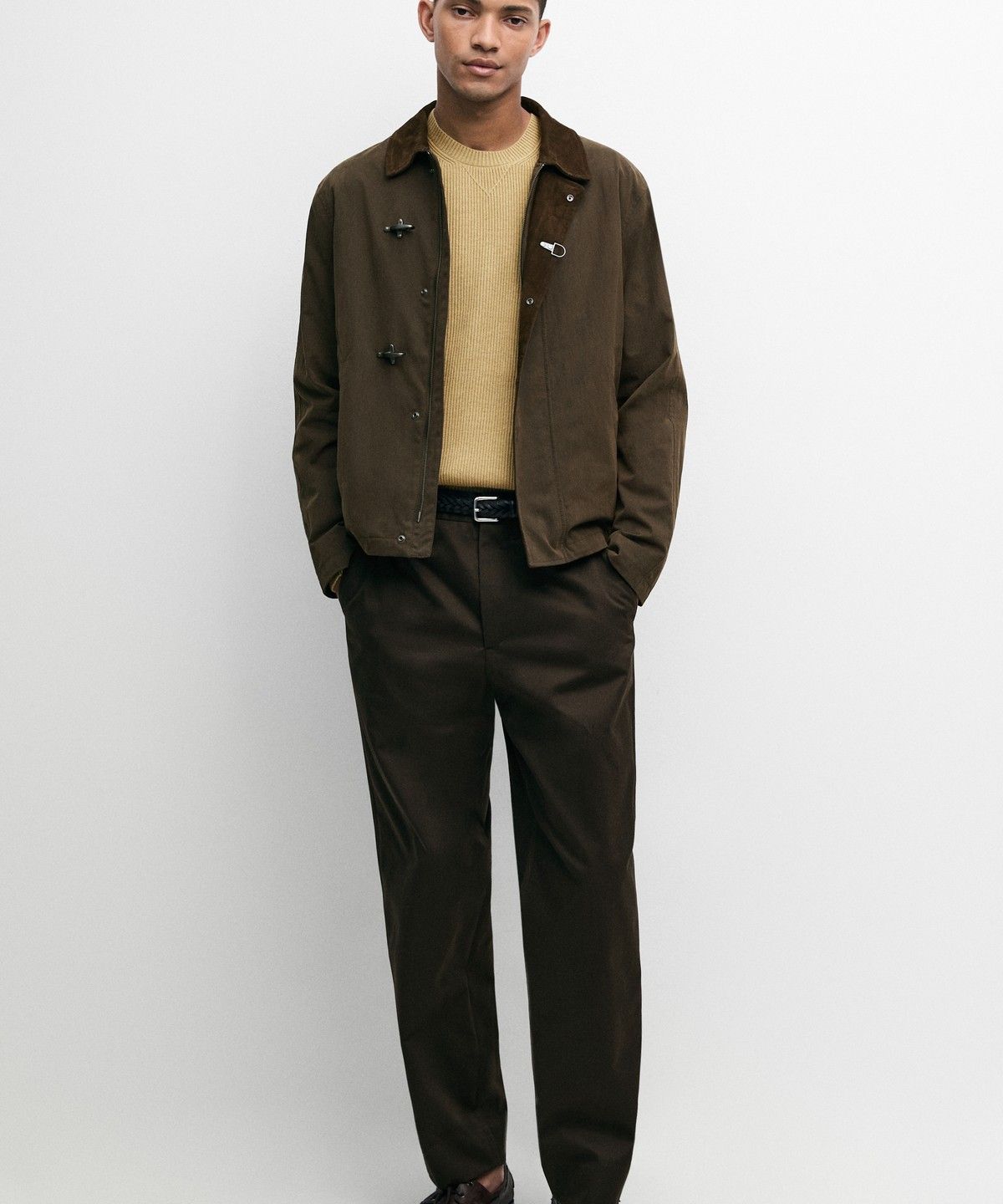 마시모두띠(MASSIMO DUTTI) 100% 코튼 와이드 핏 팬츠