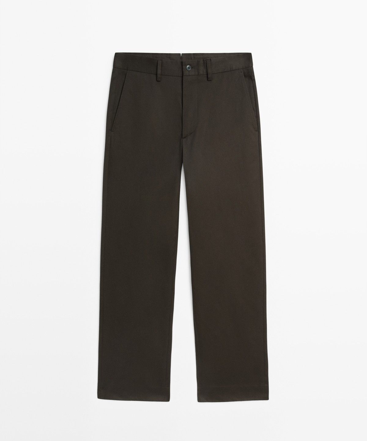 마시모두띠(MASSIMO DUTTI) 100% 코튼 와이드 핏 팬츠