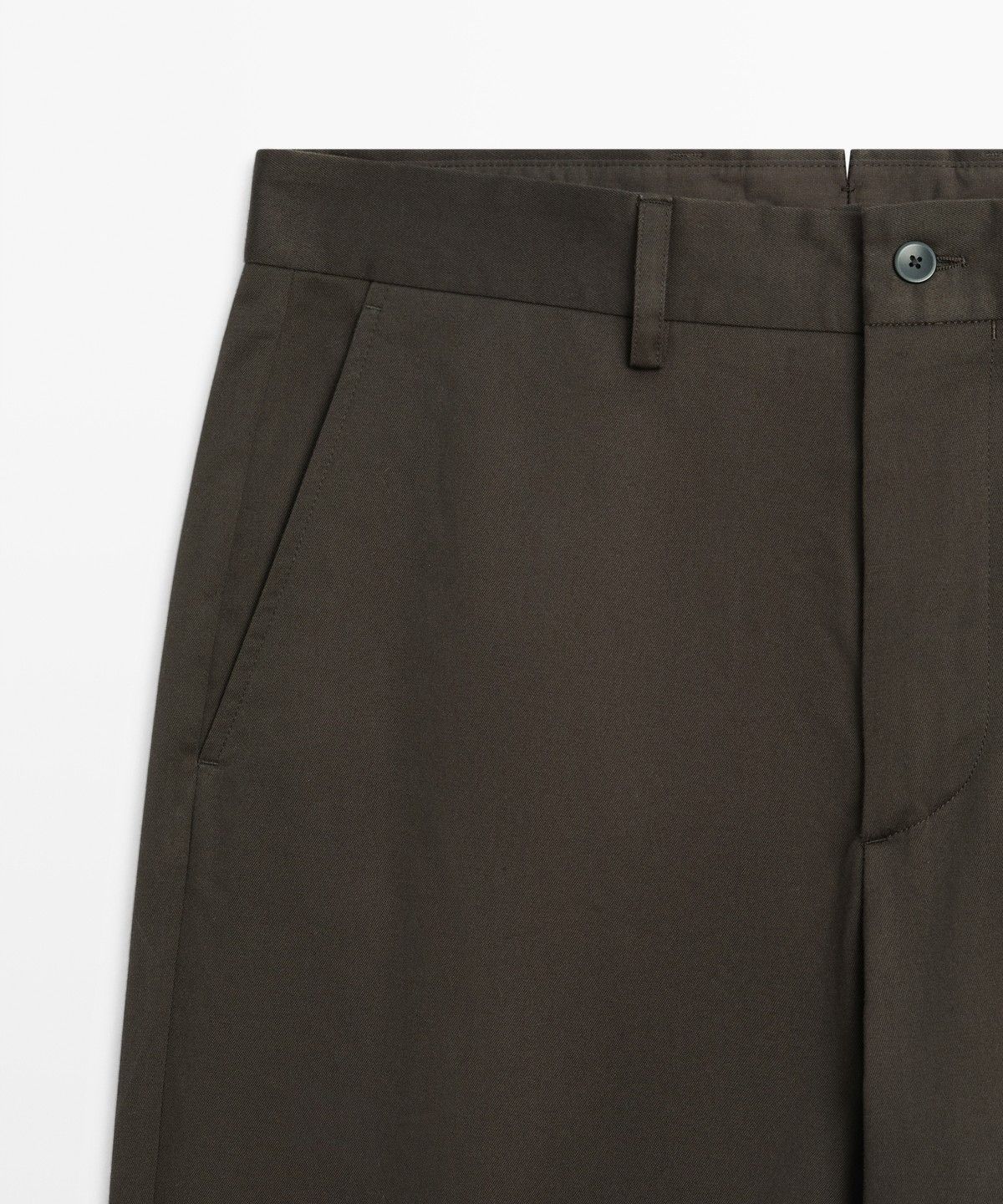 마시모두띠(MASSIMO DUTTI) 100% 코튼 와이드 핏 팬츠