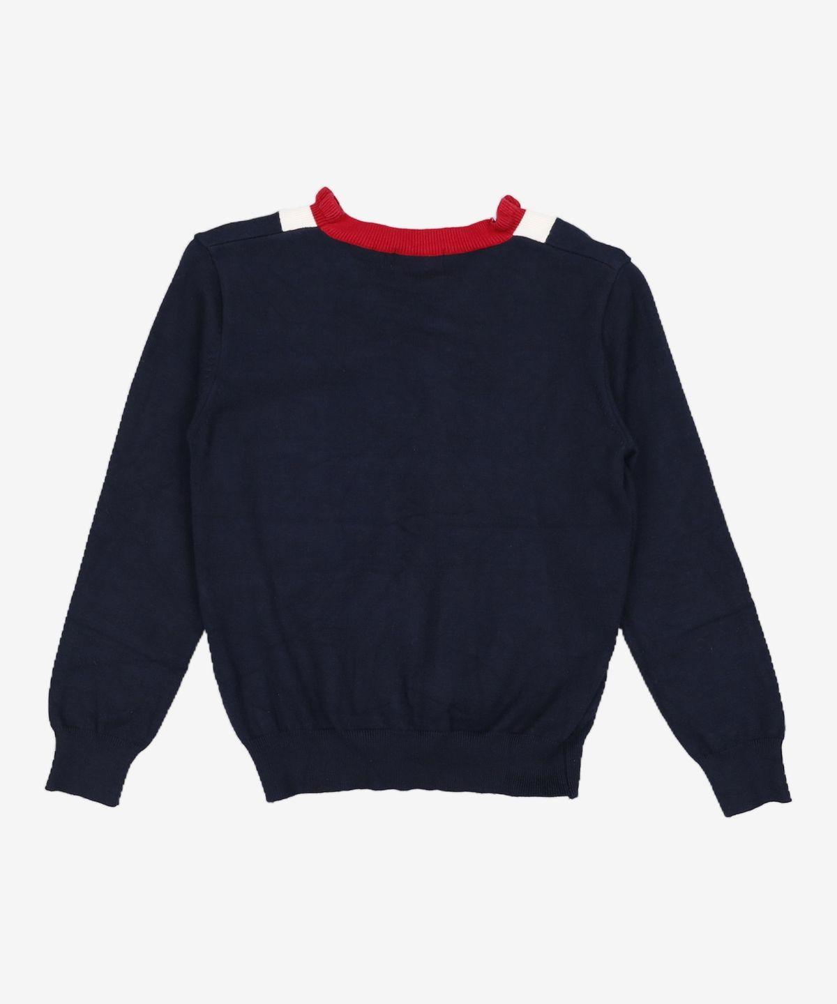 엽페(YUPPE) V color knit_navy FREE