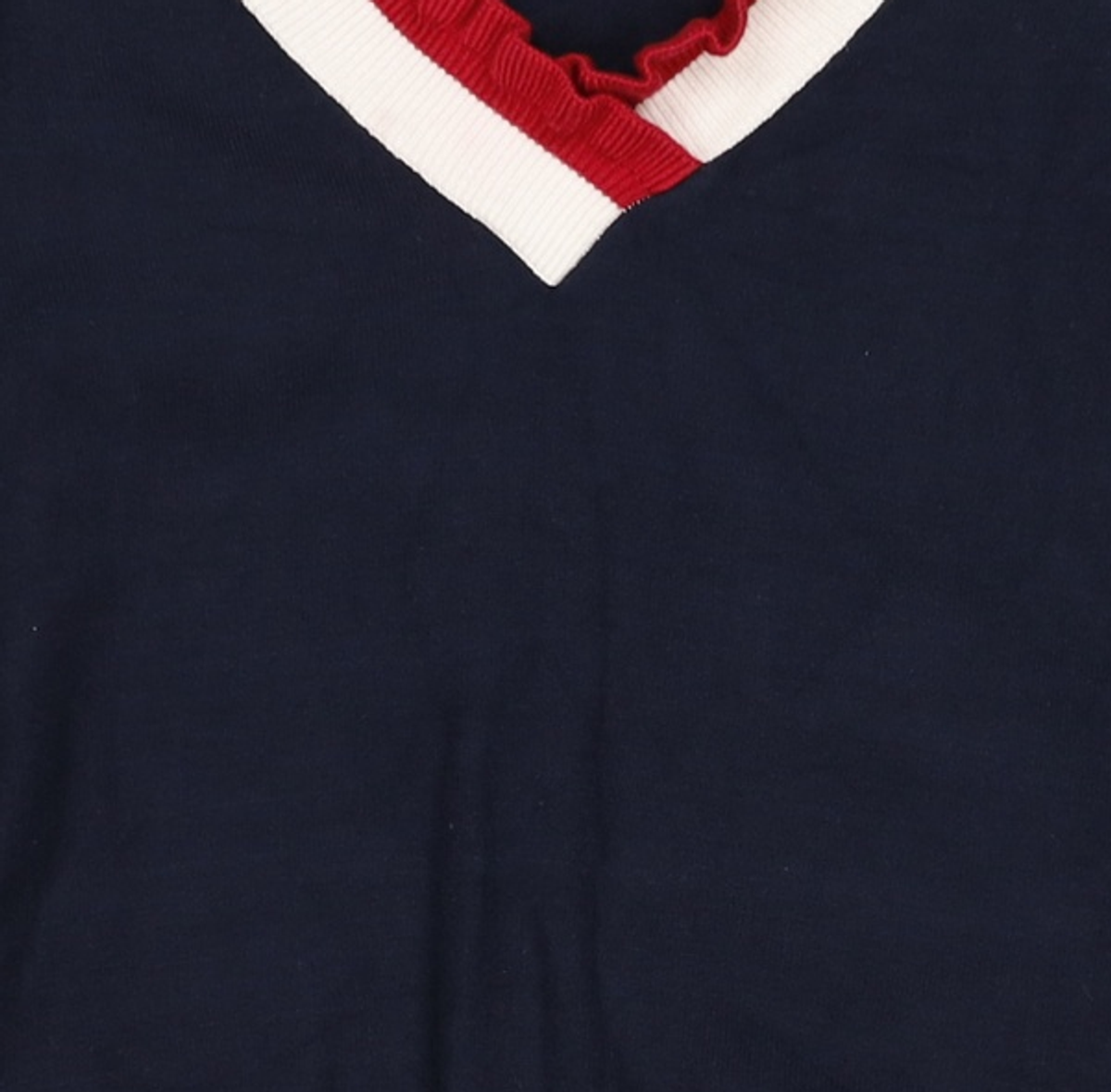 엽페(YUPPE) V color knit_navy FREE
