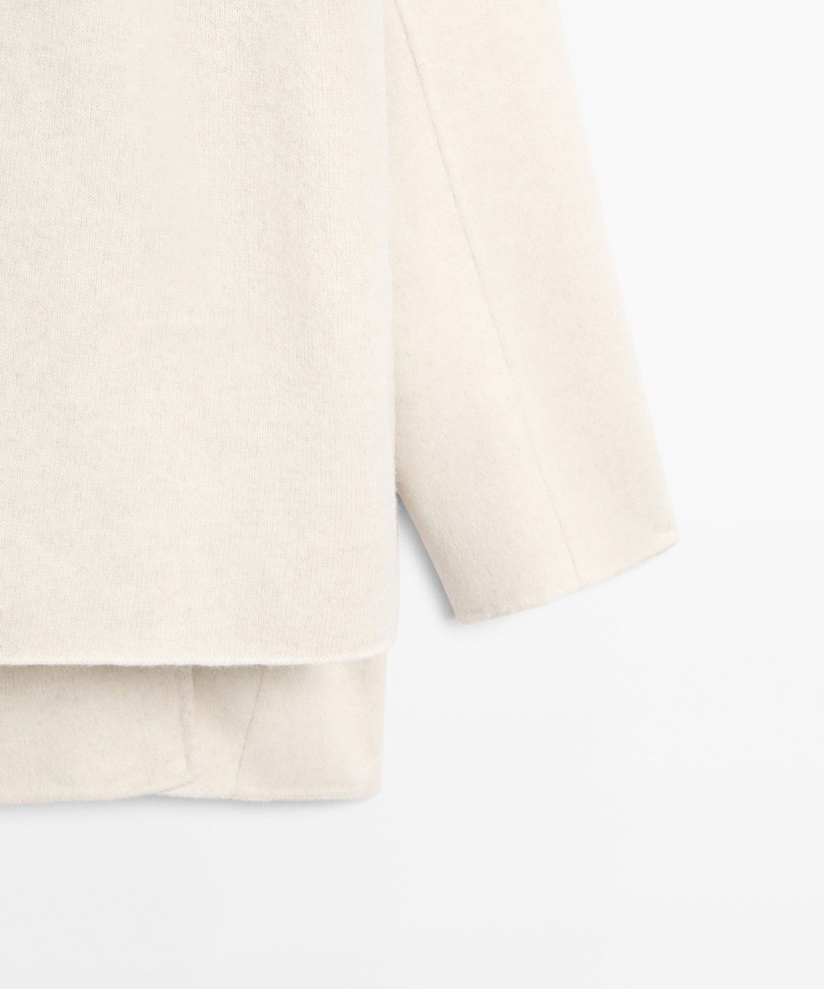 마시모두띠(MASSIMO DUTTI) 울 혼방 스카프 디테일 코트