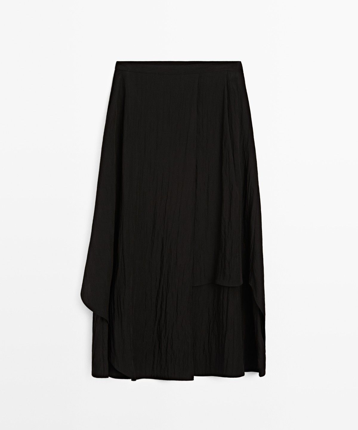 마시모두띠(MASSIMO DUTTI) 비대칭 패널 플루이드 미디 스커트