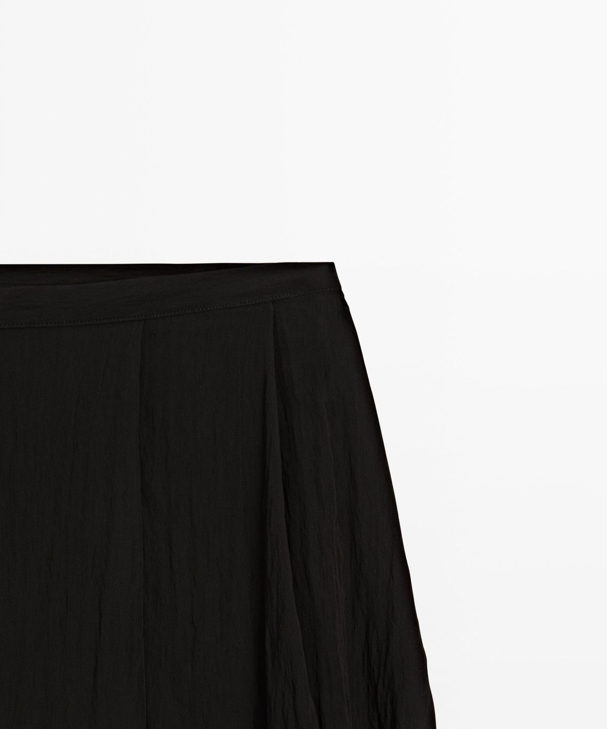 마시모두띠(MASSIMO DUTTI) 비대칭 패널 플루이드 미디 스커트