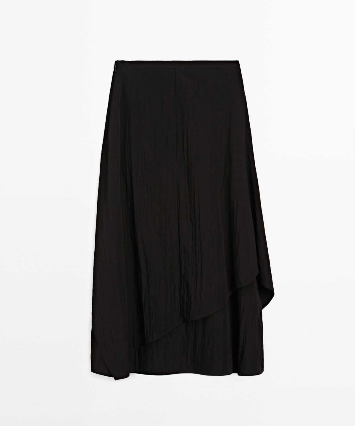마시모두띠(MASSIMO DUTTI) 비대칭 패널 플루이드 미디 스커트