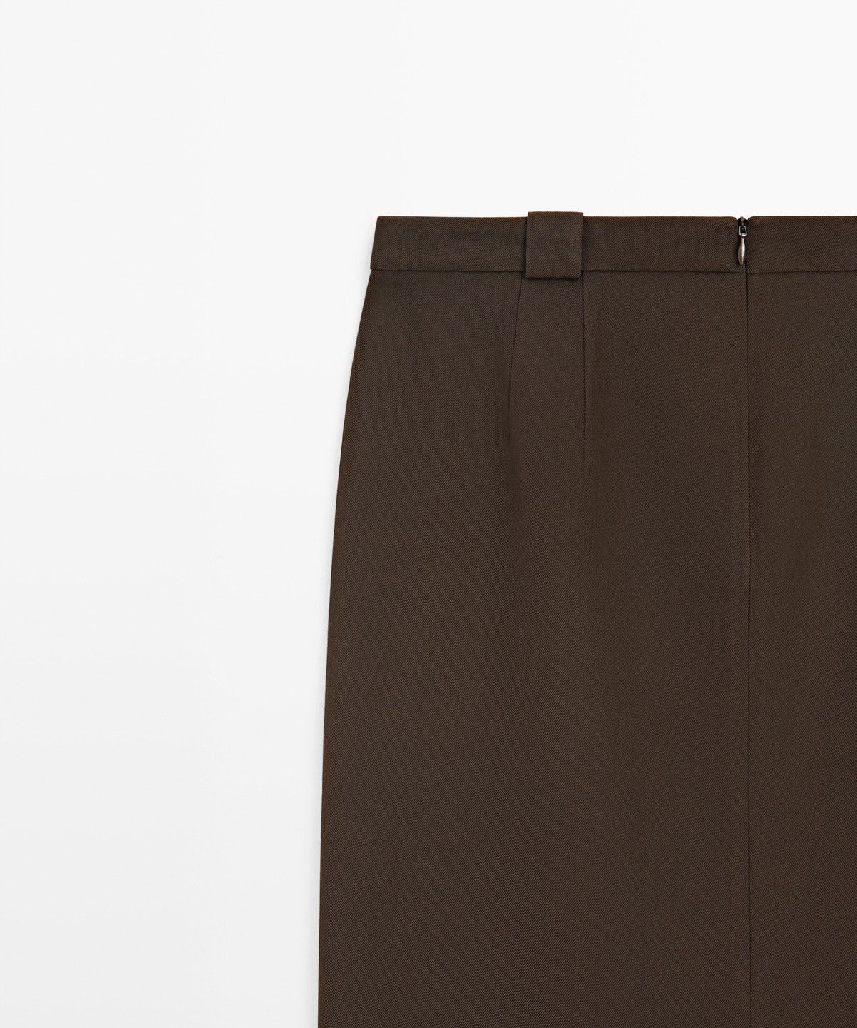 마시모두띠(MASSIMO DUTTI) 울 혼방 스트레이트 미디 스커트